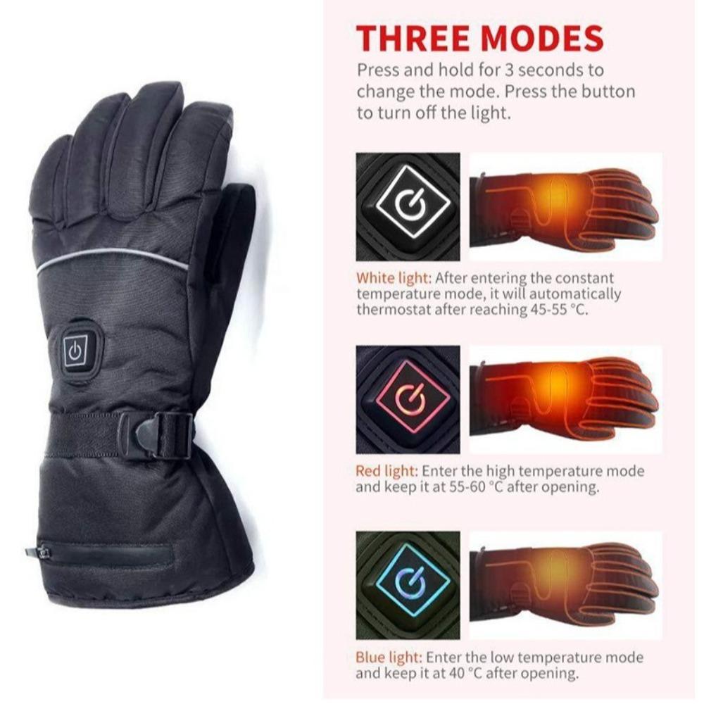 Windproof Heated Gloves Hand Warmer Snowboard Ski Gloves Electric Thermal Gloves Winter Outdoor