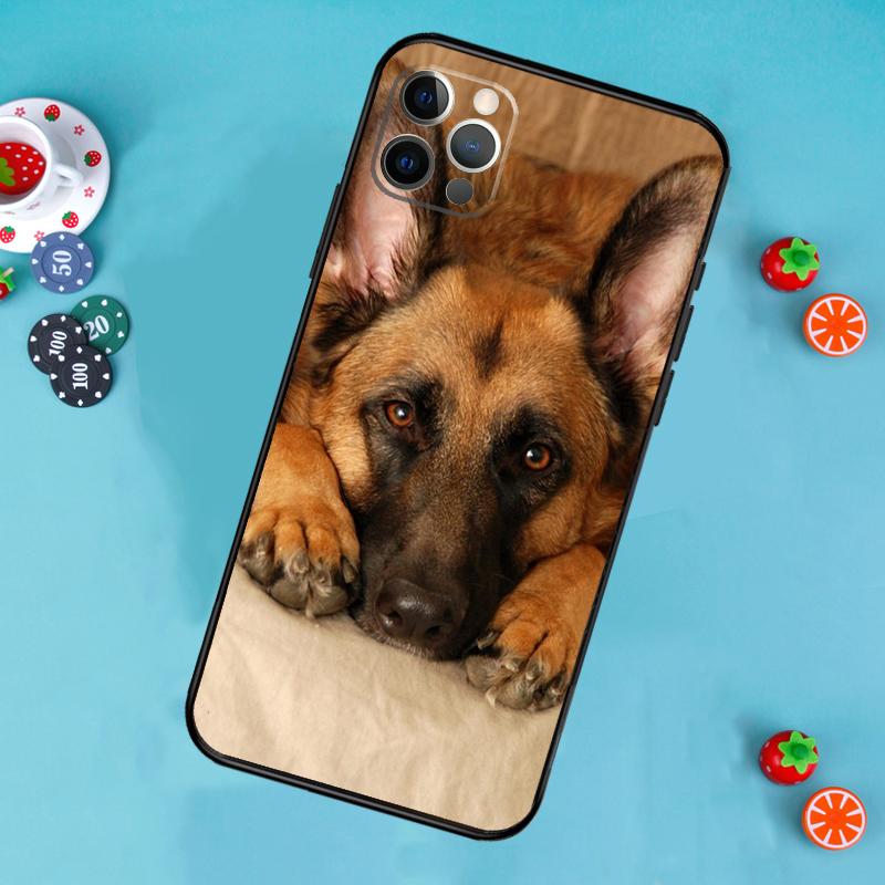 German Shepherd Dog Phone Case For iPhone 17 Air 15 14 13 12 11 16 Pro Max 13 12 mini 15 16 Plus 16e Cover Funda