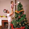 Plastic Christmas Tree Topper Star Glitter Christmas Tree Ornament  Party Favors