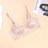 Сексуальное женское французское тонкое атласное кружевное бра для большой груди, маленькое, против отвисания, большого размера, нижнее белье, бра