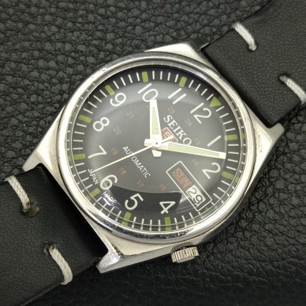 AUTOMATIC VINTAGE SEIKO 5 JAPAN 7S26A MENS BLUE COLOR DIAL WATCH A701285-5 R206a-a701285