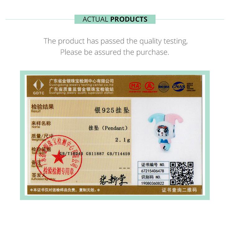 WOSTU Lively Fun Clown Blue Pink Costume 925 Sterling Silver Beads Fit Bracelet Bangle Fine Jewelry