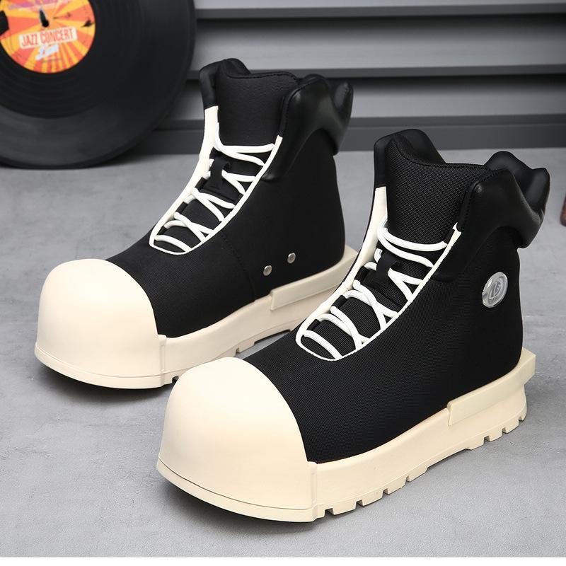 2024 новые туфли с большой головой Микки Мауса, женская пара, уродливые милые туфли с толстыми подошвами, однотонные высокие ботинки для спорта и отдыха