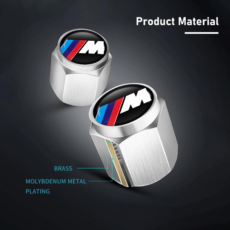 5 шт. Колпачки вентилей автомобильных шин Защита от кражи Алюминиевые колпачки штоков колесных шин Для BMW E70 E91 E30 G30 E53 M3 M5 X6 X4 X7 E92 E93 X1 X3 X5