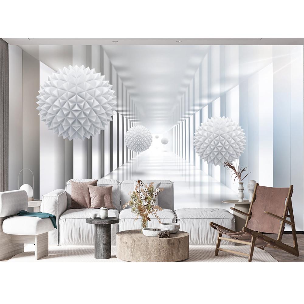 3D геометрические обои в индустриальном стиле Большие белые настенные фрески Гостиная Спальня Столовая Домашний декор Фреска