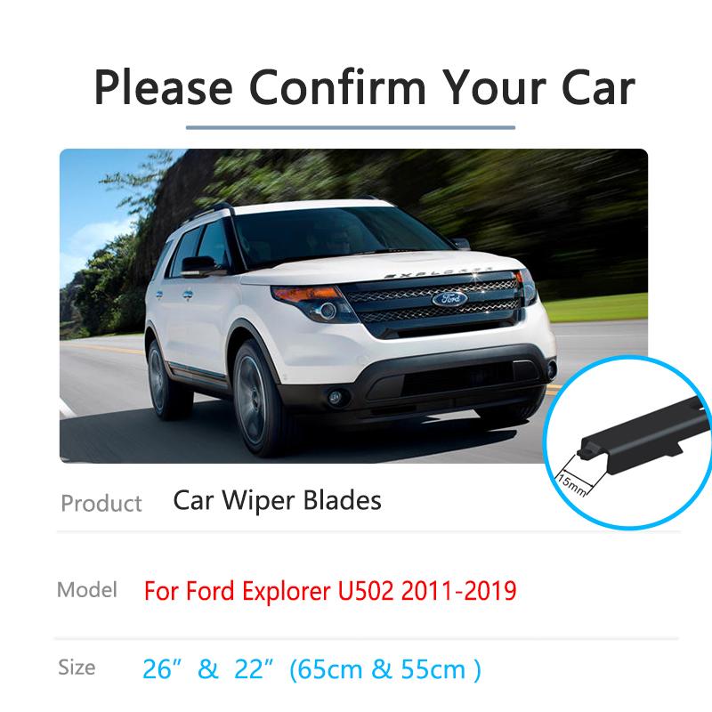 Для Ford Explorer U502 2011 ~ красочные автомобильные передние и задние щетки стеклоочистителя, резак для лобового стекла, очистка ветрового стекла сзади