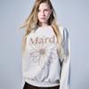 [mardimercredi] СВИТШОТ FLOWERMARDI ОВСЯНЫЙ СЕРОВАТО-КОРИЧНЕВЫЙ