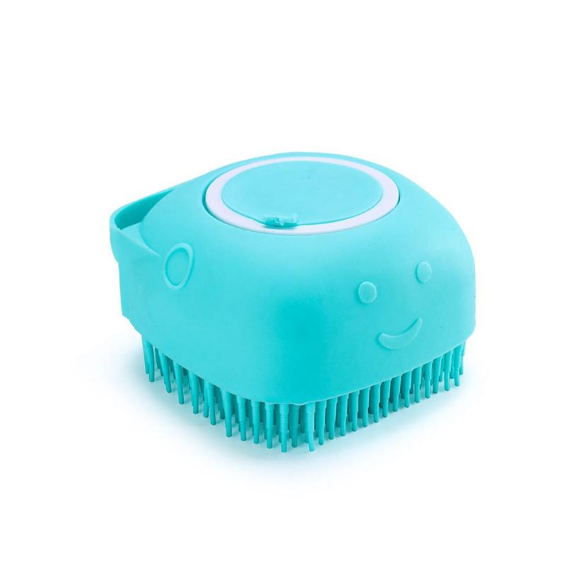 Popular pets take a hair and take a bath brush silicone massage brush dog cat bath cleaning tools pet supplies