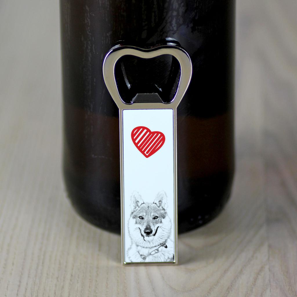 Czechoslovakian Wolfdog, Czechoslovak Vlcak – Bottle opener with a dog, personalized fridge opener | Art-Dog