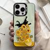 M-Матисс Моне Черная кошка Забавное искусство Чехол для телефона для iPhone17,16,15,14,13,12,11 Plus,Pro Max Черный Конфетный серебристый чехол для телефона