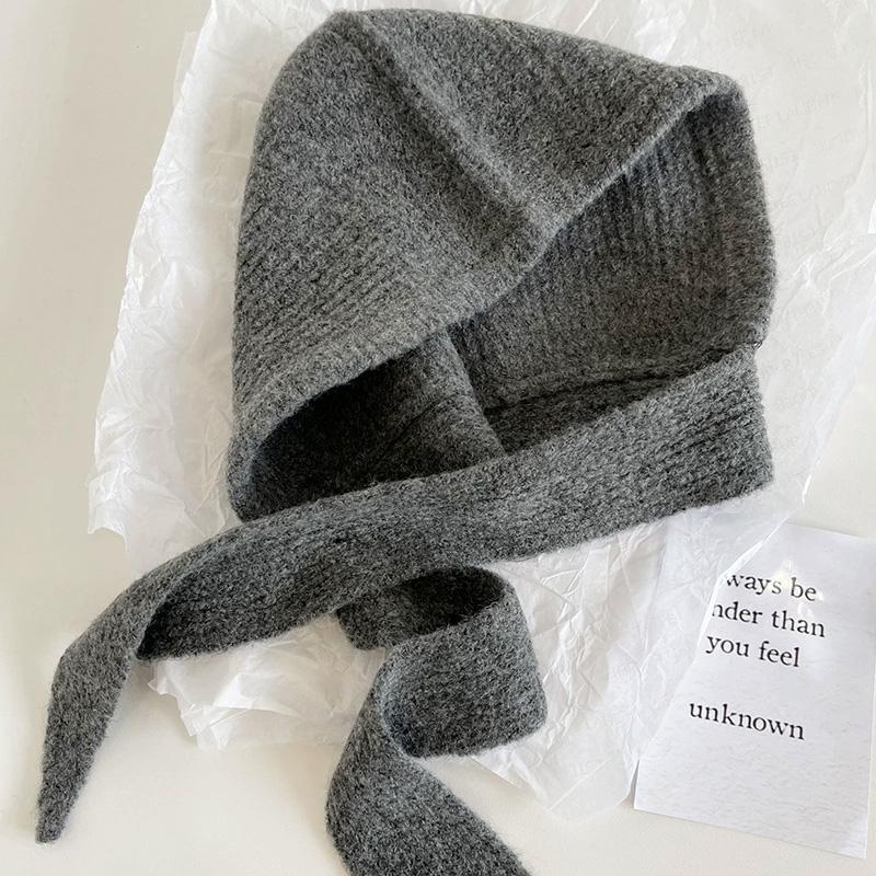 1 шт. Вязаная теплая балаклава Зимняя шерстяная Ретро защита ушей Шарф Хлопковые смеси