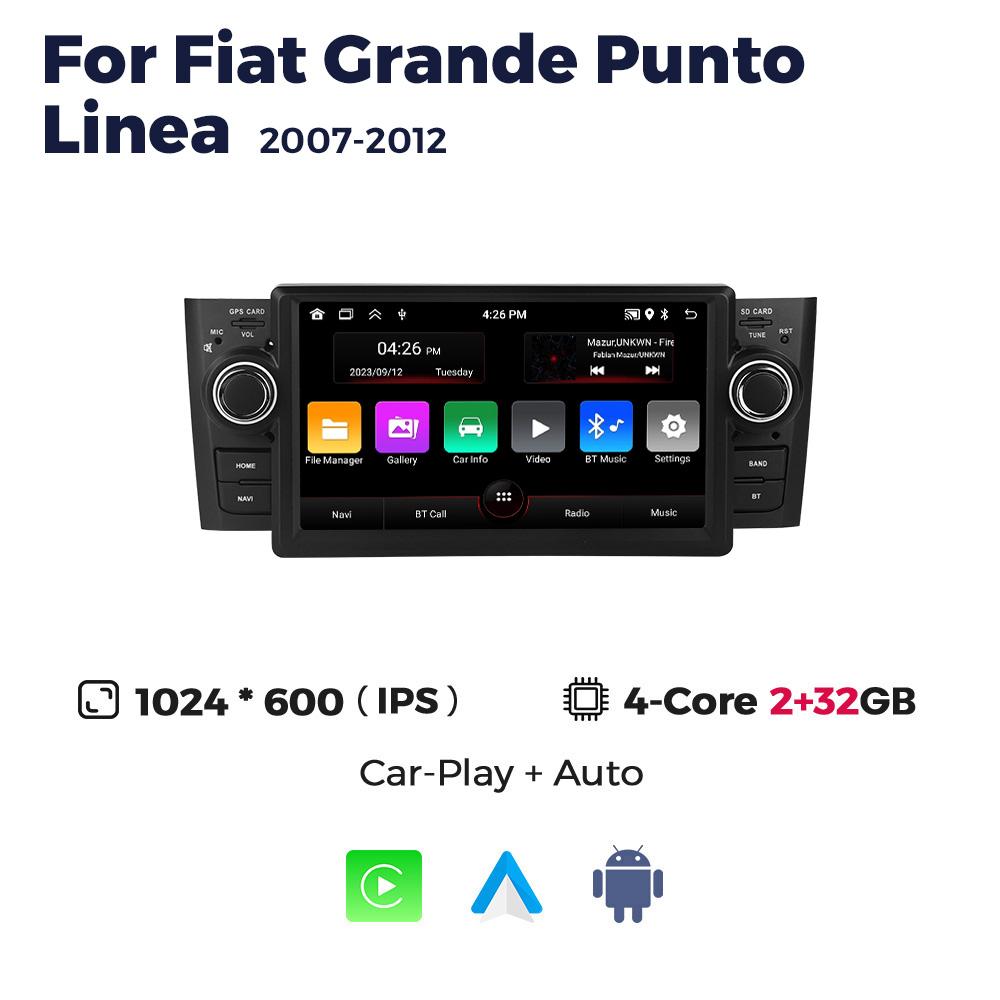 7 "Android Carplay Авто Радио Видео Стерео Мультимедийный Плеер GPS Навигация Для Fiat Grande Punto Linea 2007-2012 Авторадио