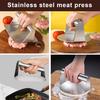 Пресс для гамбургеров из нержавеющей стали с ручкой, квадратный круглый антипригарный пищевой гриль, сковорода для мяса, бекона, стейка, гамбургера, ручной измельчитель, кухонный инструмент