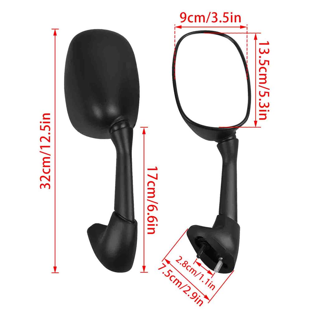 Аксессуары для мотоциклов Зеркало заднего вида Левое и правое боковые зеркала заднего вида для Yamaha YZFR1 YZF-R1 YZF R1 2004 2005 2006