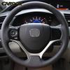 CARDAK Черная Накладка на Руль Автомобиля из Искусственной Кожи для Honda Civic Civic 9 2012 2013 2014 2015