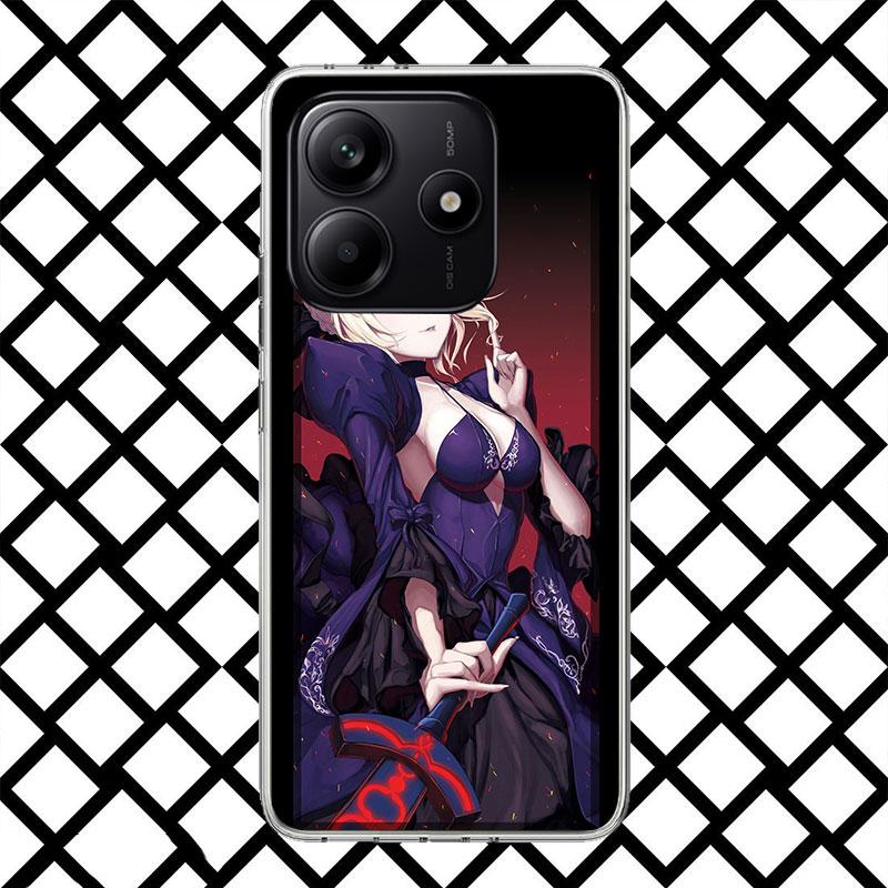 Чехол для телефона Fate Zero Stay Night Saber для Xiaomi Redmi Note 15 14 14S 13 12 12S 11 Pro Plus 11E 11T 11S 10S 5G Мягкий чехол Fundas
