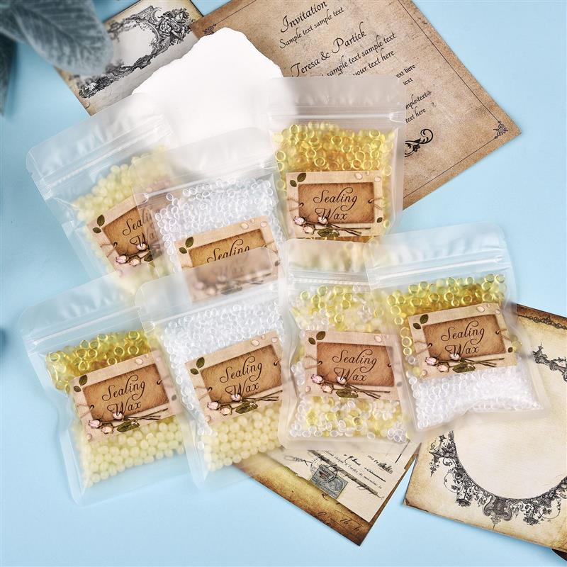 Прозрачные частицы воска из лака Янтарный золотой прозрачный лаковый клей Герметизирующий восковой клей DIY Самодельный конверт для запечатывания липкой лентой