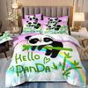 Детское мультяшное животное панда 3D цифровая печать постельное белье комплект из трех предметов