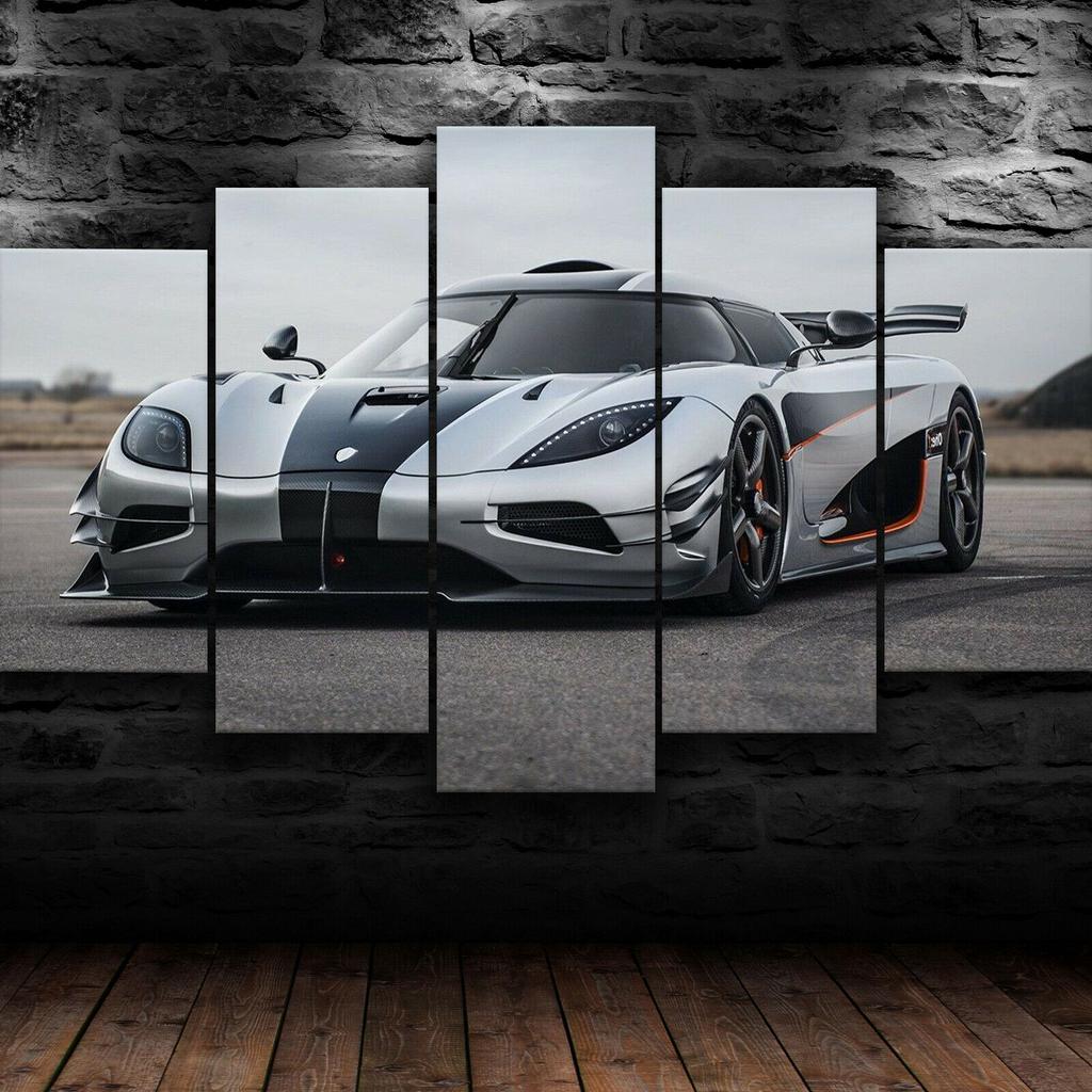 5 шт. Koenigsegg Agera Super Car Racing 5 шт. холст настенная художественная печать HD домашний декор 5 шт. картины HD печать без рамки современный