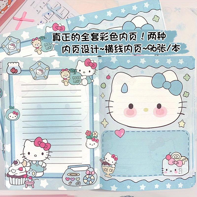 5 шт. Мятно-зеленый HelloKitty A5 Цветные страницы Кожаный блокнот Дневник Милый мультяшный кот Книга Утолщенный блокнот