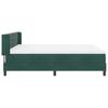 Box Spring Bed with Headboard Dark Green 200 x 180 cm Velvet
