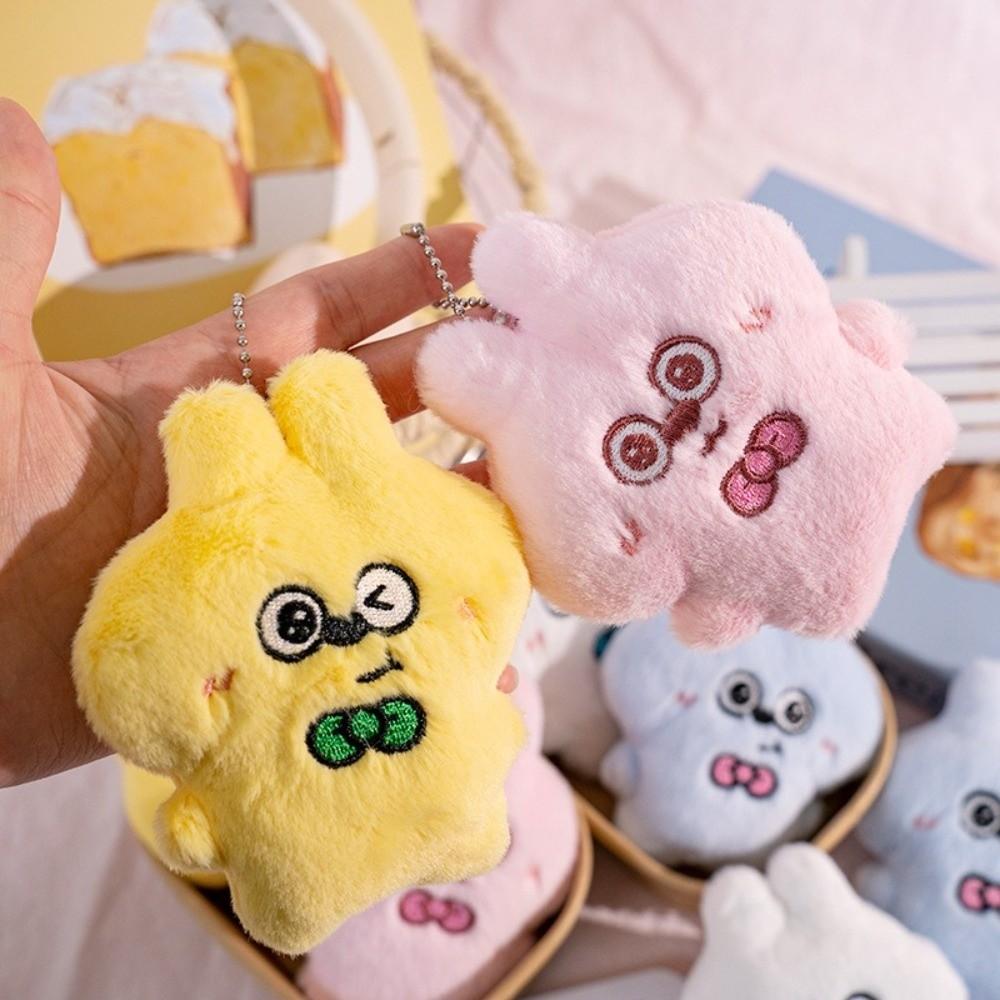 Cartoon Squeezing Keychain Friendship Rabbit Pendant Cute Plush Rabbit Keychain  Key Decor