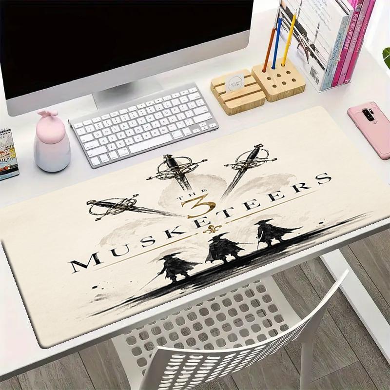 The Three Musketeers Theme Mouse Pad, Non Slip Rubber Base, Multifunctional Office & Home Decor, Perfect for Workspace Personalization.