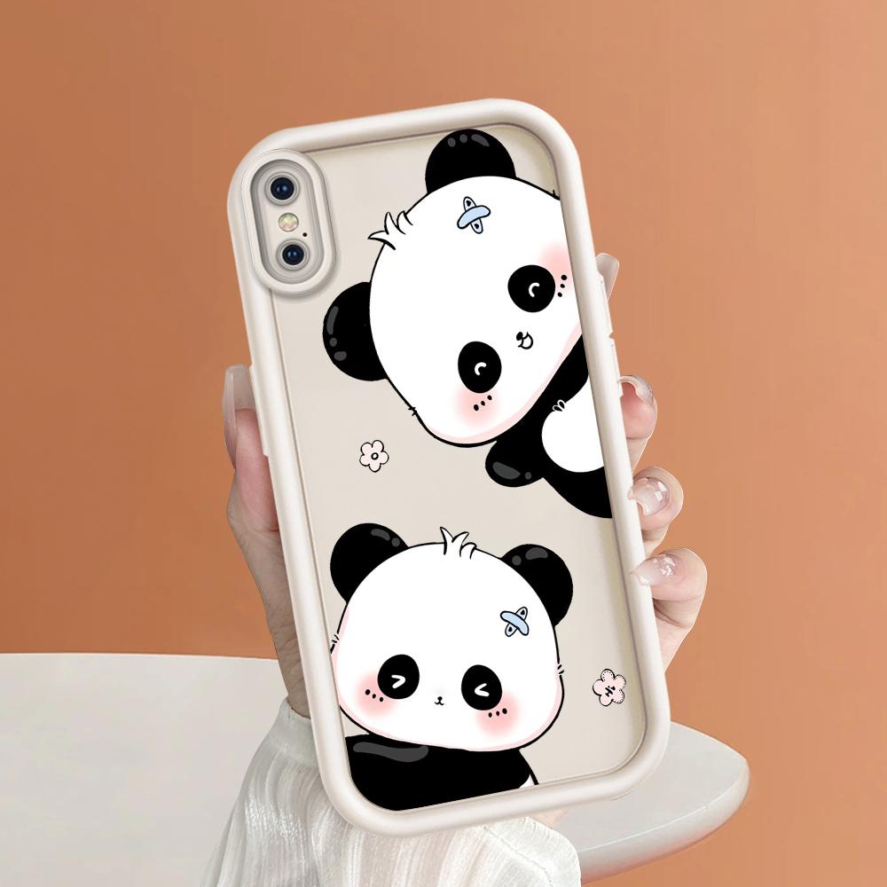 Чехол для телефона с милым рисунком панды для Realme OPPO Reno VIVO Infinix Tecno Oneplus, полное покрытие камеры, противоударный защитный резиновый мягкий чехол