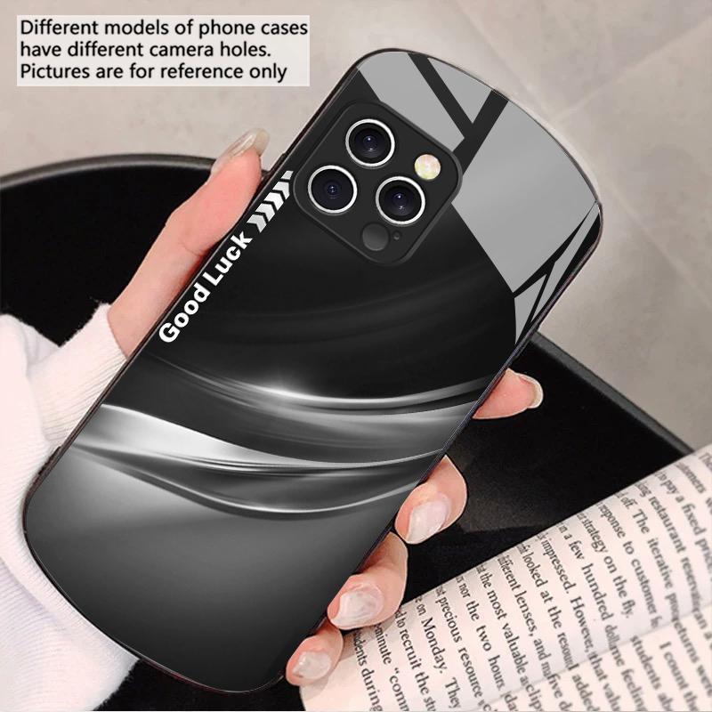 Удачный градиентный рябь для iPhone 16 Pro Max 16e 15 Pro 14 13 12 Mini 11 XS Max XR 7 8 Plu SE 22 Эллиптический стеклянный чехол для телефона
