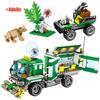 Jurassic World Dinosaur Park Tyrannosaurus Rex Pterosauria Truck Series Building Blocks Dinosaur Car Bricks Toys Children Gifts