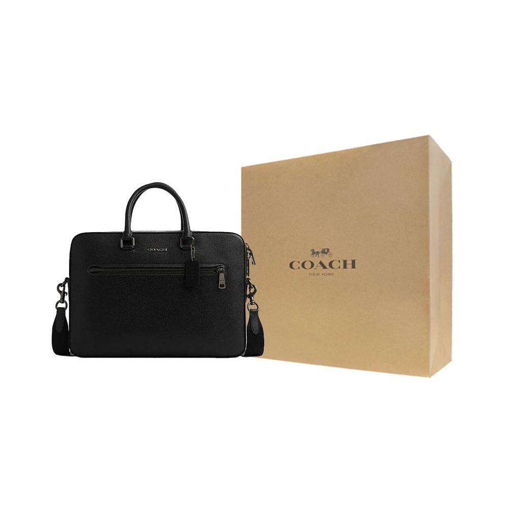 COACH ETHAN Cow Leather Portable One Shoulder Crossbody Briefcase Large Men's Black CR271-QBBK