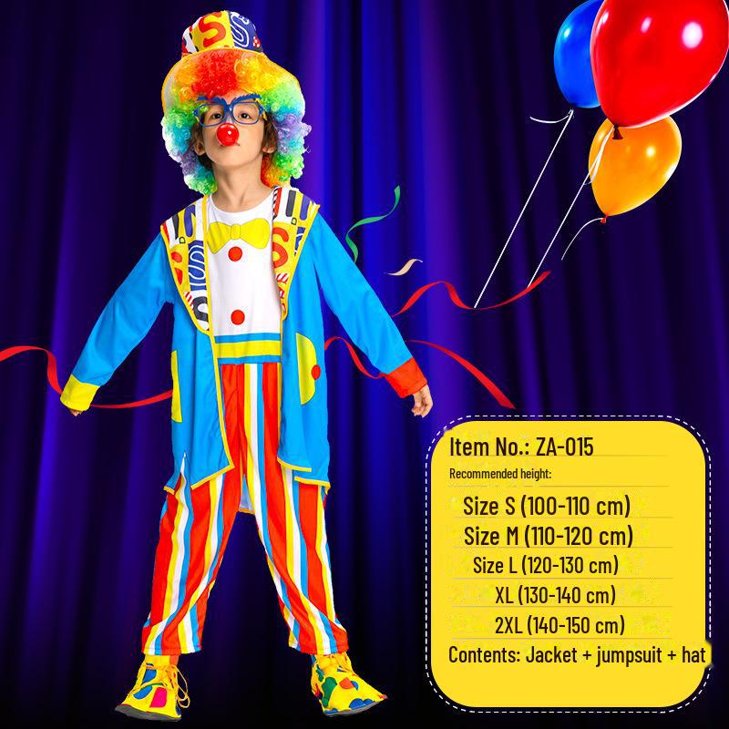 Children's Clown Costumes for Kindergarten Performances and Cosplay - Unisex