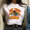 Not Today Arya Stark Letter Print T-Shirt Women Nope Not Today Satan Harajuku Graphic T