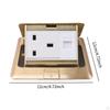 Напольная коробка Комплект электрической розетки Бытовая Медь Домашний офис Зарядная станция Столешница Тампер