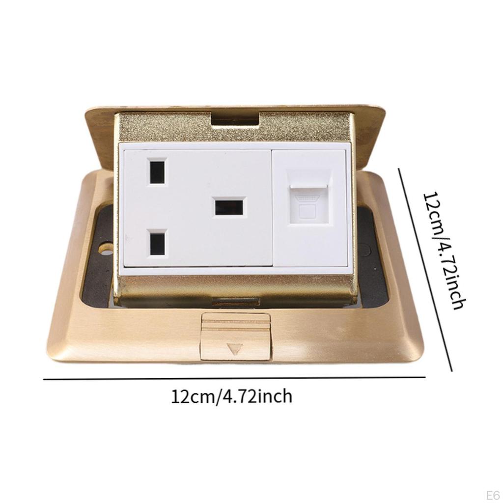 Напольная коробка Комплект электрической розетки Бытовая Медь Домашний офис Зарядная станция Столешница Тампер