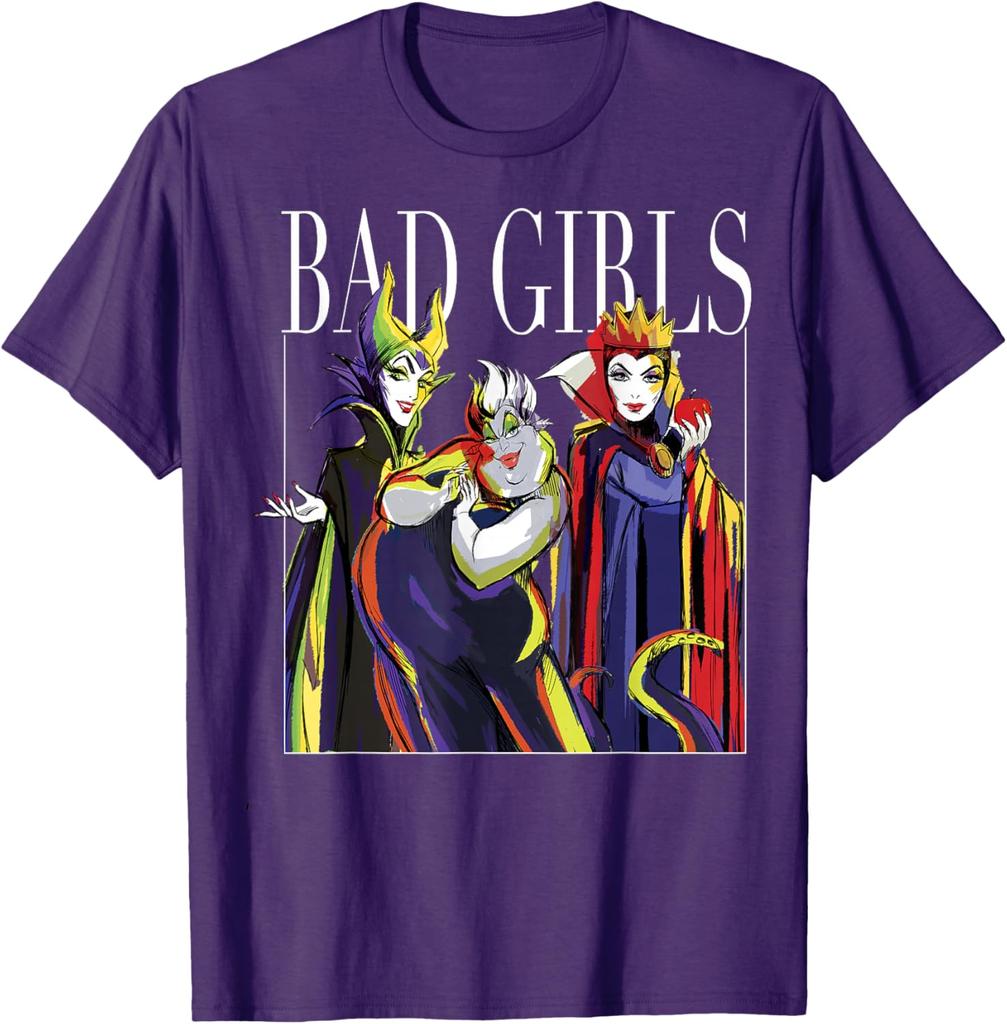 Hot Fashion Unisex Villains Bad Girls Group Shot Painted Graphic T-Shirt T-Shirt S-4XL Four Seasons Gift