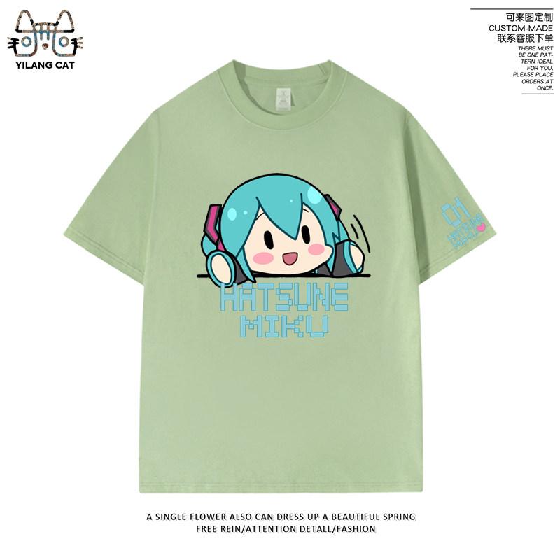 Chuyin Short Sleeve Tshirt FUFU Future Peripheral Anime Printed Tshirt New Unisexs and Unisexs Fashion Loose Leisure Tshirt