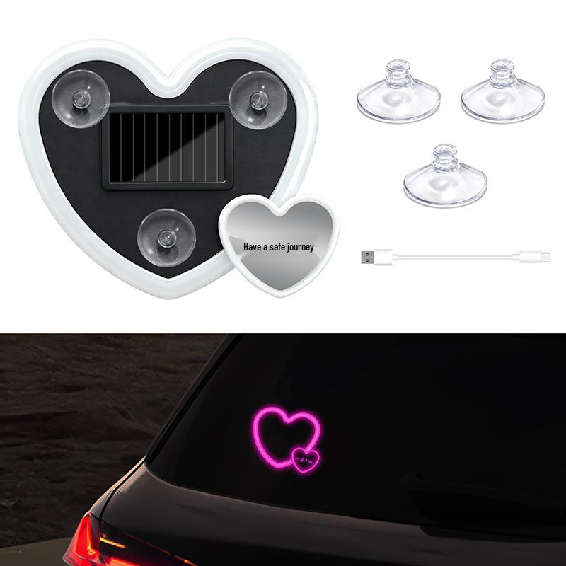 BYD Han Car Solar Heart Neon Light Wireless Decor