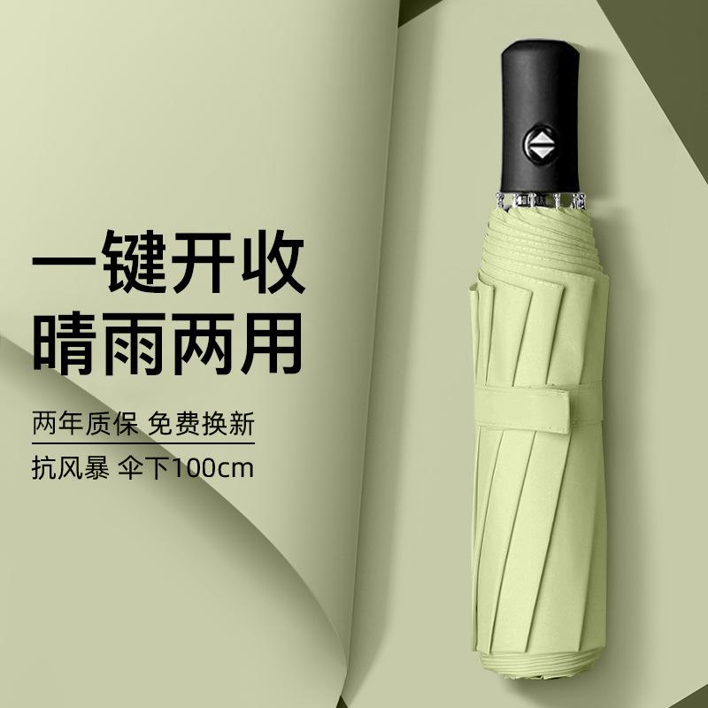 Зонт автоматический зонт большой увеличенный утолщенный и усиленный дождевик складной зонт солнечный и дождливый женский зонтик от солнца