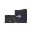 Coach Кожаный держатель для карт и ключница Skinny 11 с логотипом, мини-аксессуары для женщин, черный 88250-IMBLK