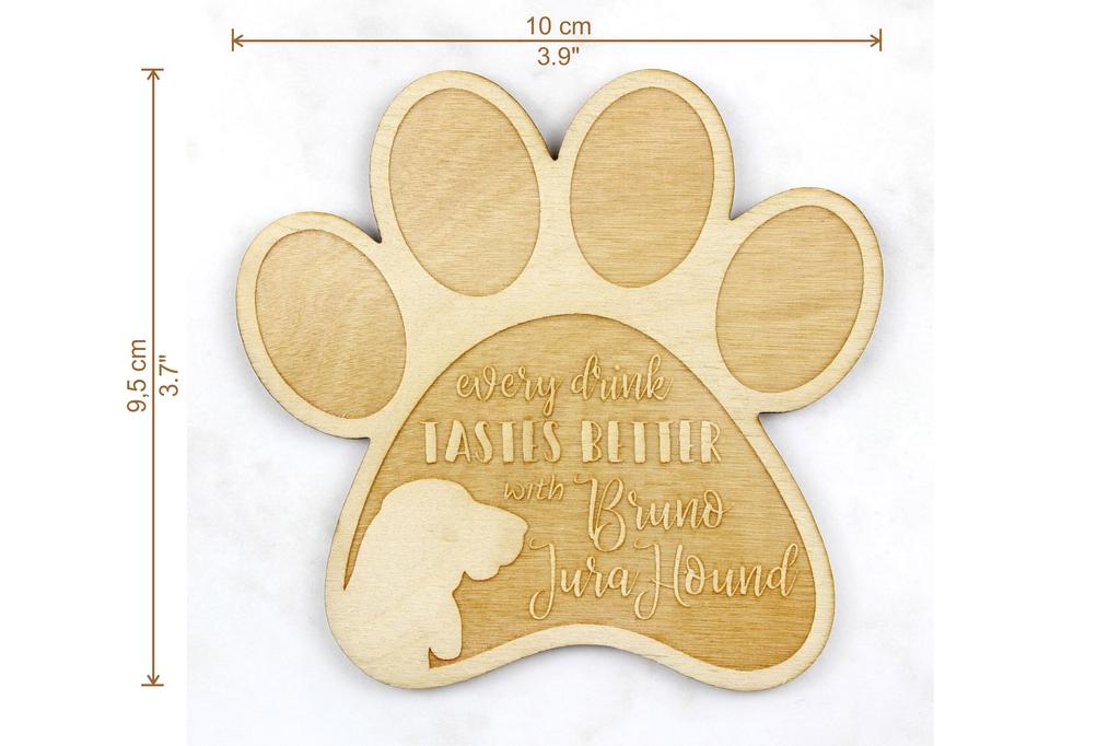 Bruno Jura Hound, Swiss Hound – Mug coaster, engraved coaster with dog | Art-Dog