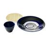 Setomono Honpo Blue Soba Set Choko Silver-colored 3-Piece [Soba (cup)] [Soba Plate]