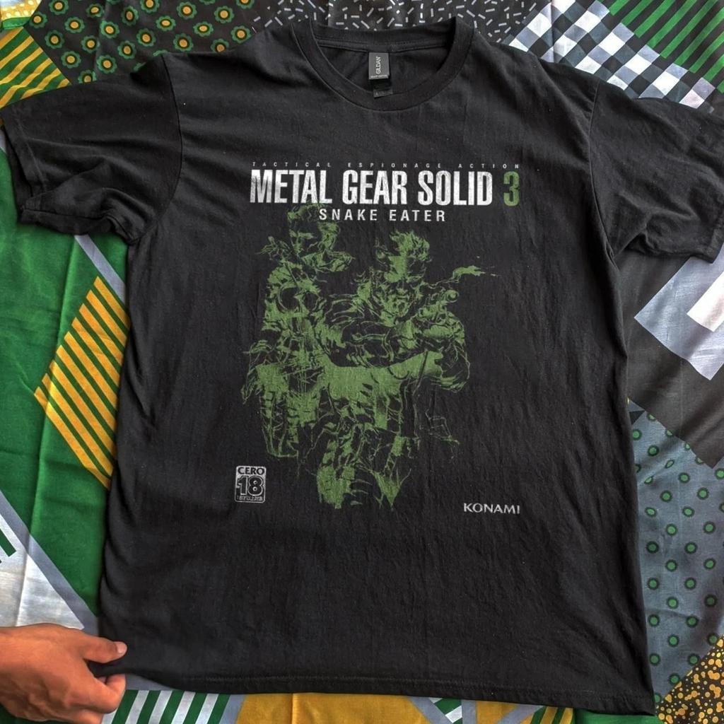 Винтажная Игра High Street Топ Metal Gear Solid Змея Потрясающая Футболка из Чистого Хлопка С Круглым Вырезом Искренний Подарок Футболка Унисекс