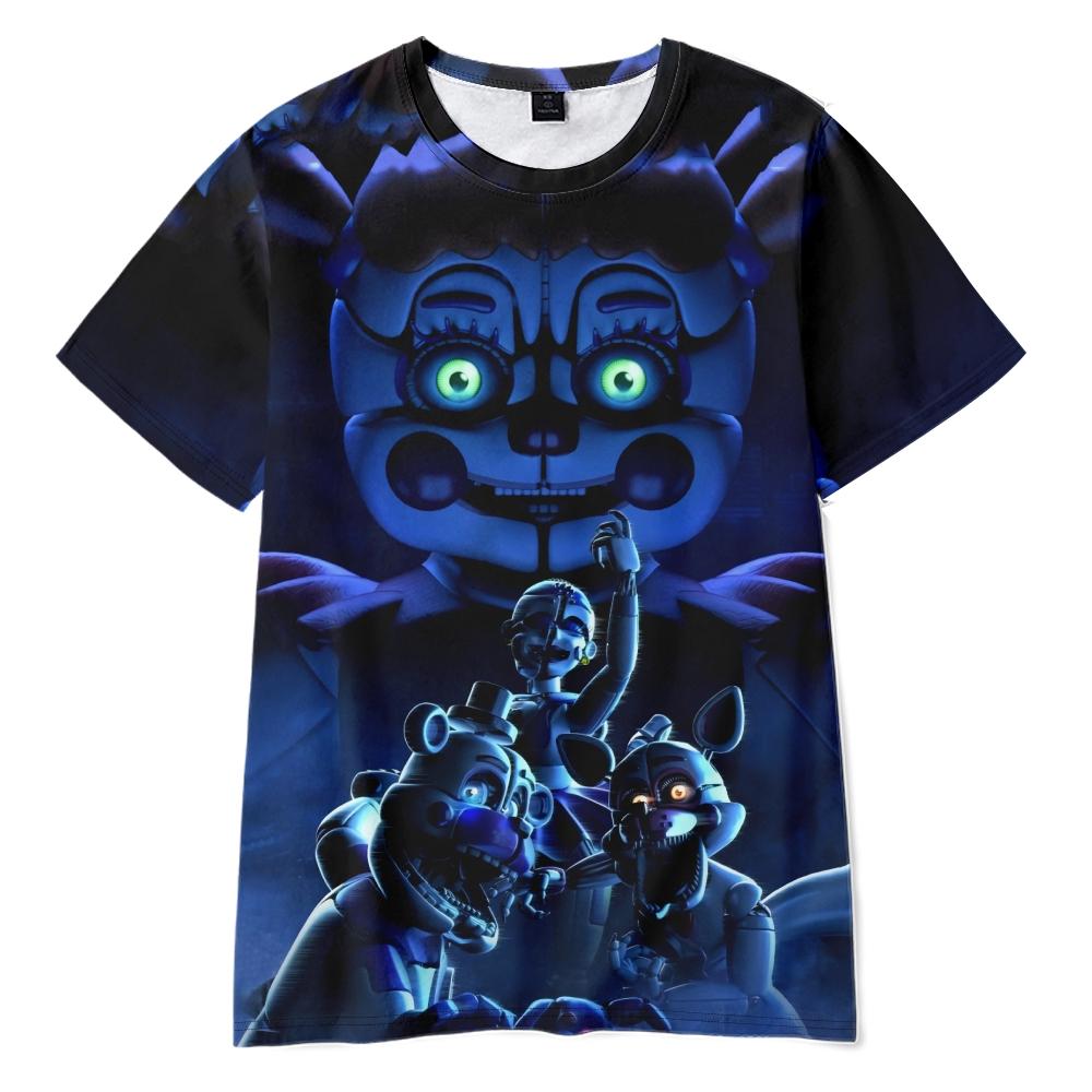 Новое поступление Женская Мужская повседневная футболка Five Nights At Freddy's Print Футболка Летняя женская мужская одежда Модные футболки