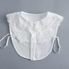 Girls Hollow Out Lapel Fake Collar for Women's Shirt Detachable Collars Half Shirt Top Removable Sweater Shirt False Collar