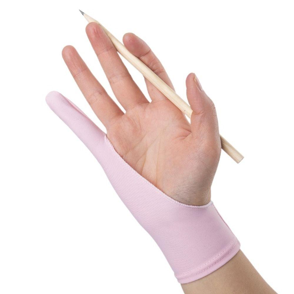 Anti-Scratch Black Blue Grey Pink Two Finger Glove Tablet Drawing Glove Art Supplies Painting Glove