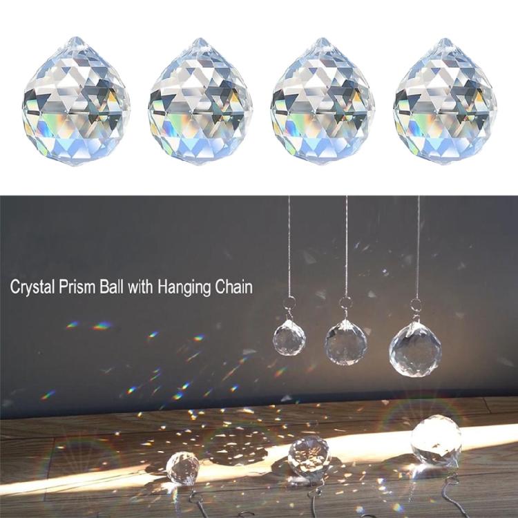 8 штук 20 мм хрустальных подвесных призм-шаров для ловцов солнца и домашнего декора, подвески для люстр, радужные украшения