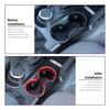 Front Water Cup Holder Cover Trim Frame For Ford Bronco + Red Carbon Fiber