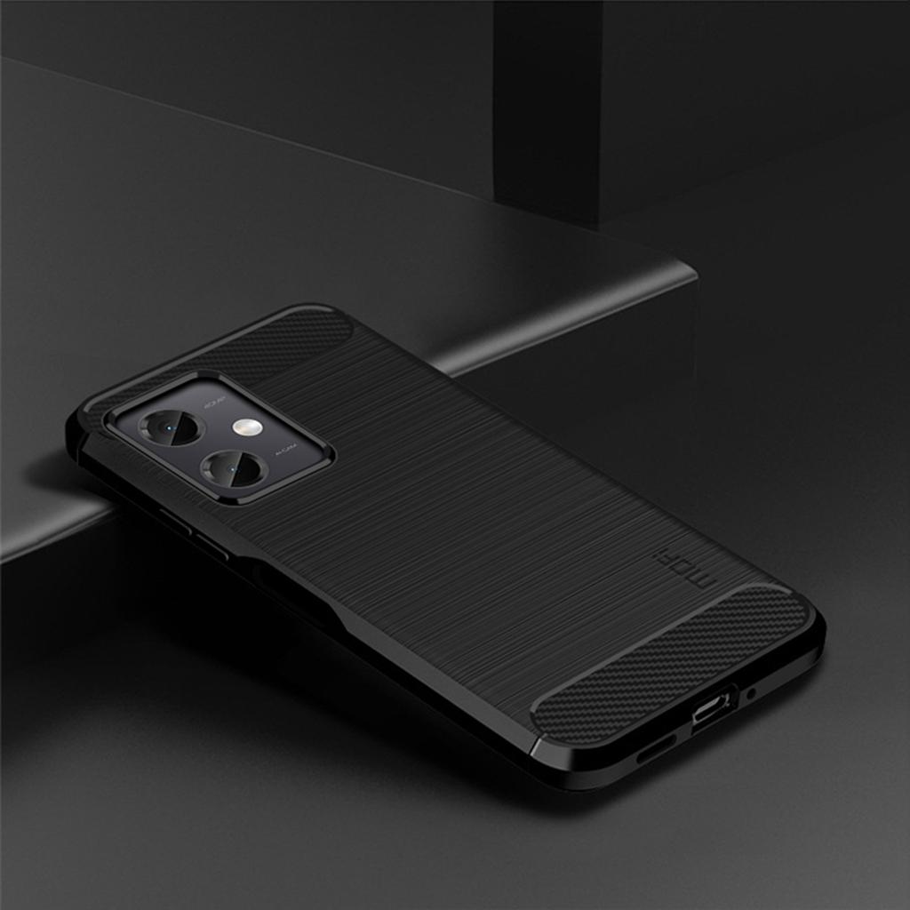 MOFI JK TPU Series-1 for Xiaomi Redmi Note 12 5G (Global)/(India)/(China)/Poco X5 5G Carbon Fiber Brushed Phone Case Soft TPU Phone Back Cover
