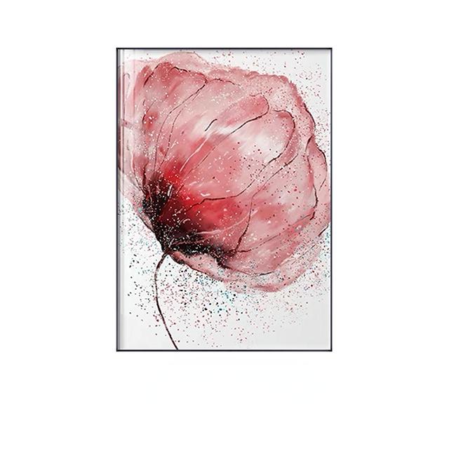 Modern Abstract Flowers, Canvas, Painting, Posters, Printers, Ink and Laundry, Golden Wall Painting for Living Room, Bedroom, Decor, Cuadros